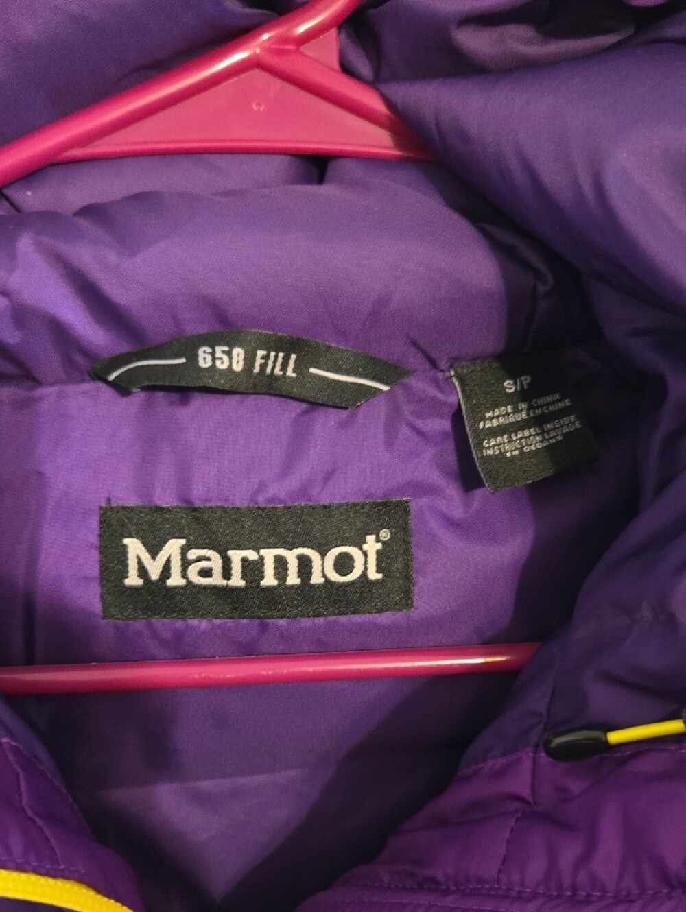 Marmot Purple Hooded Puffer Jacket - Small - Picture 5 of 16